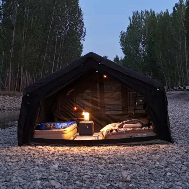 

Outdoor Camping 8 Person Tent Waterproof Inflatable Tents for Camping 2 Bedrooms Glamping Tent