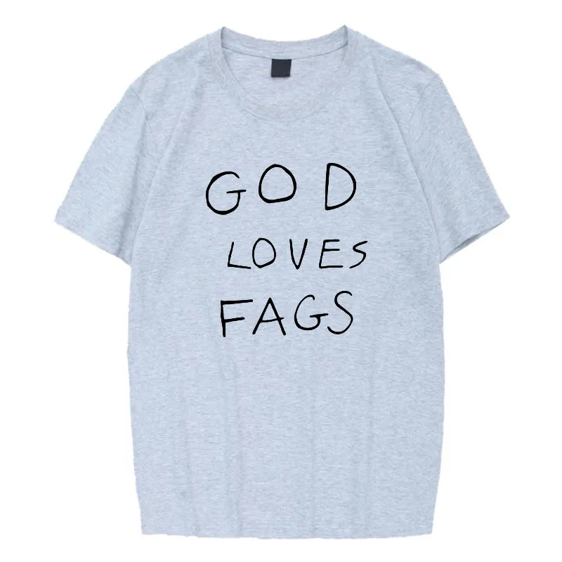 American drama Shameless God Loves Fags men and women short-sleeved cotton T-shirt shameless loose crew neck simple top