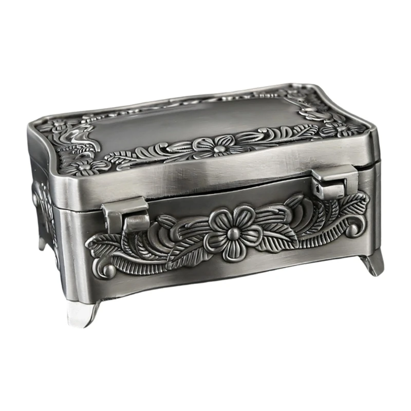 J78F Beautiful European Themed Zinc Alloy Box For Jewelry Display And Storage Small Accessories Storage Container