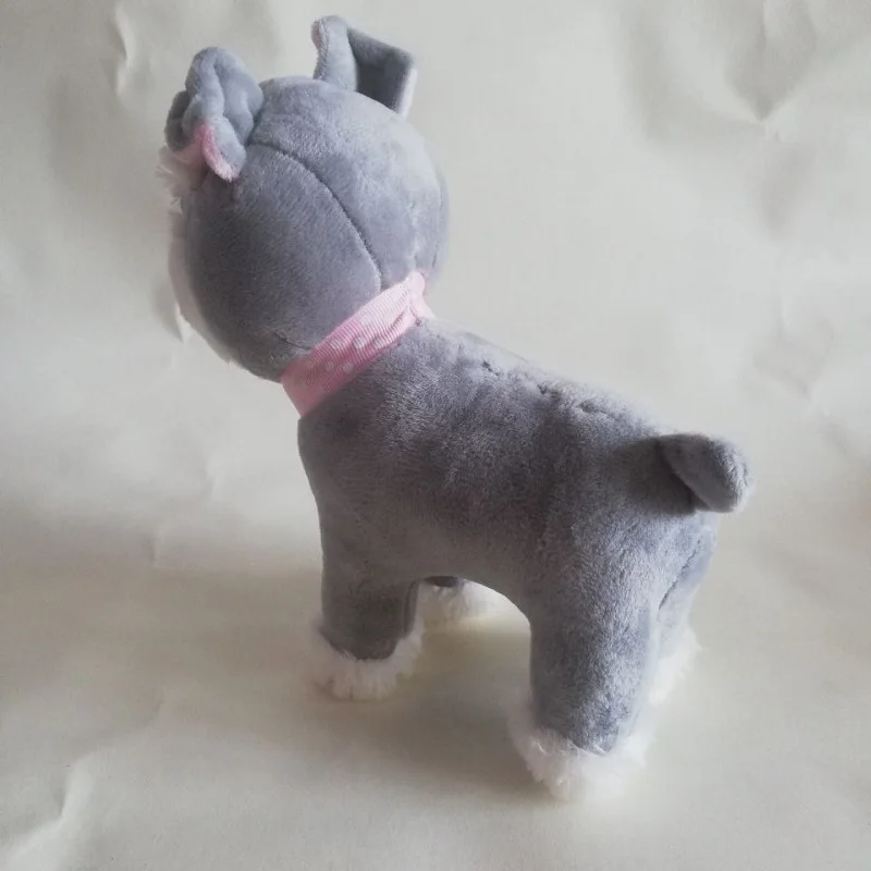 Lovely Schnauzer Plush Toy 20cm Schnauzer Dog Soft Doll Baby Toy Birthday Gift B0837