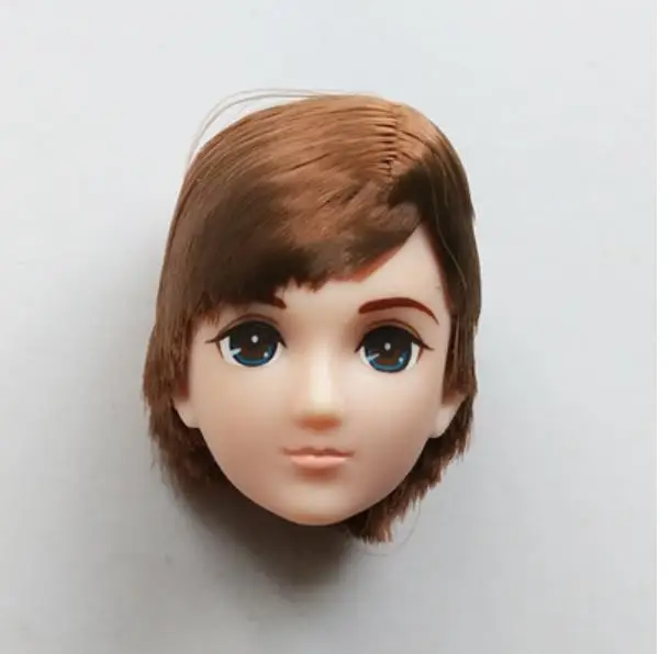 Licca Boy Dad Doll Heads For 1/6 BJD Boy Dolls Male Men Cartoon Doll Head Girl DIY Dressing Hair Toys Collection Cute Doll Head