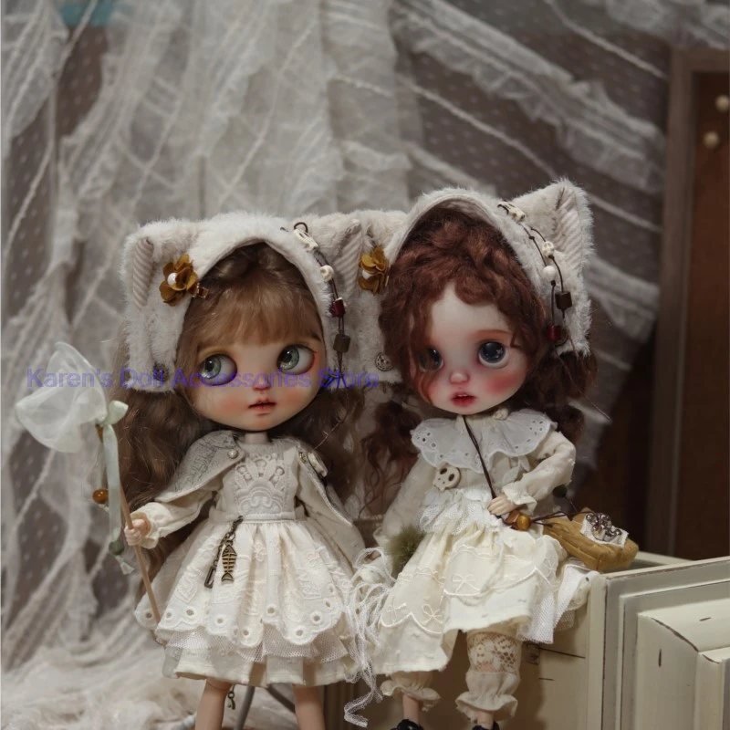 

2026 New design for Blythe/landoudou Little Cloth Dress Long Dress Casual Retro Set