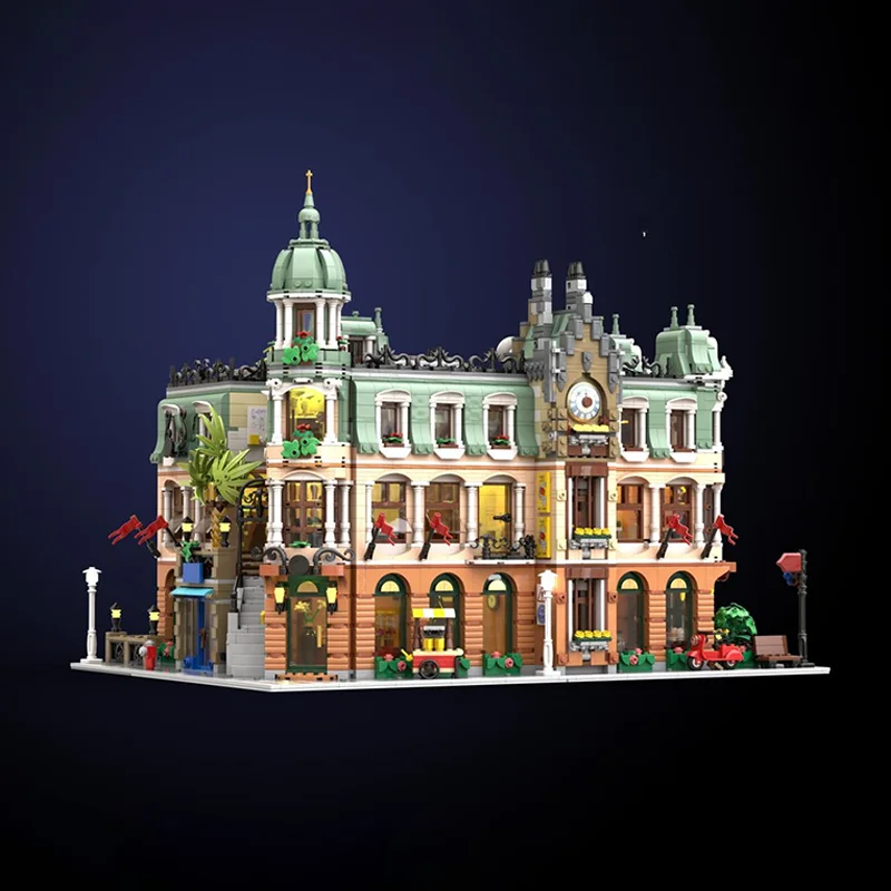 9718 pièces classique européen Architectural Art Boutique hôtel jardin palais Restaurant Collection surdimensionné paysage blocs ensemble