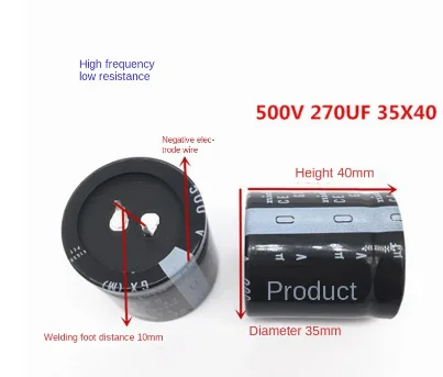 500V270UF 35X40 nichicon electrolytic capacitor 270UF 500V 35*40 GX high frequency and low resistance