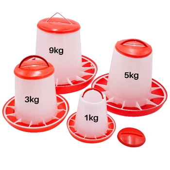 1/3/5/9Kg Automatic Chicken Feeder Bucket Rooster Hen Feeding Device
