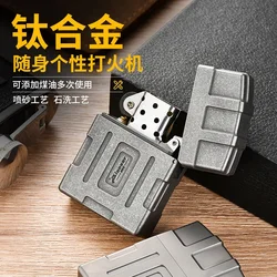 EDC Titanium Alloy Square Box Large Hinge Thick Shell Windproof Gift Hiking Handle Outdoor Camping Portable Tools