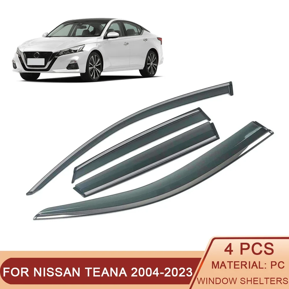 

For NISSAN TEANA Altima L34 L33 J31 J32 2004-2023 Car Window Sun Rain Shade Visors Shield Shelter Protector Cover Frame Sticker