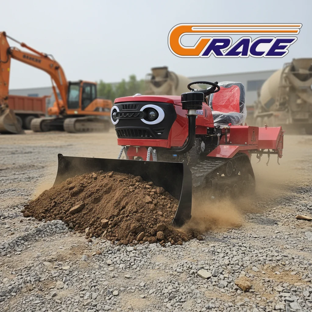 35HP Mini Crawler Tractor Diesel-Powered Small Track Tractor for Orchard Vineyard Tilling & Fertilizing Work