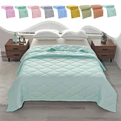 Summer Blanket Bed Blanket Skin Friendly Plain Print Washed Cotton Bed Blanket Cool Comforter Hot Sleeping Summer