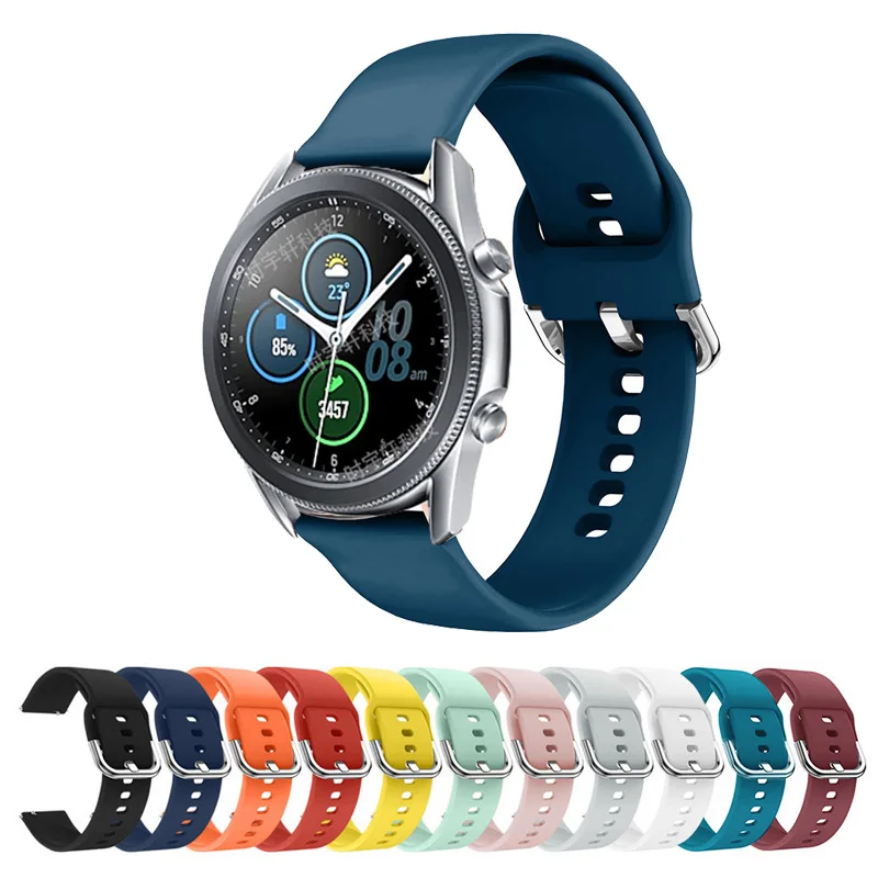 Silicone Strap 22mm 20mm For Samsung Galaxy 3 41mm 45mm/Watch 42mm 46mm Bracelet Sports Band For Gear S3 S2/Active 1 2 Correa