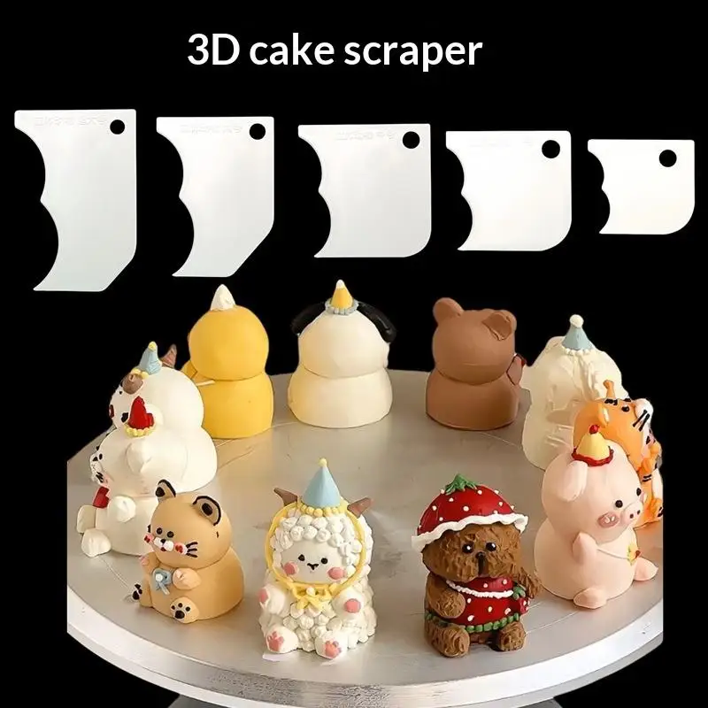 Cake Cream Smoothing Scraper Adjustable Durable Fondant Spatula Leveling Tool for Bakery Shop DIY Baking Pastry Making