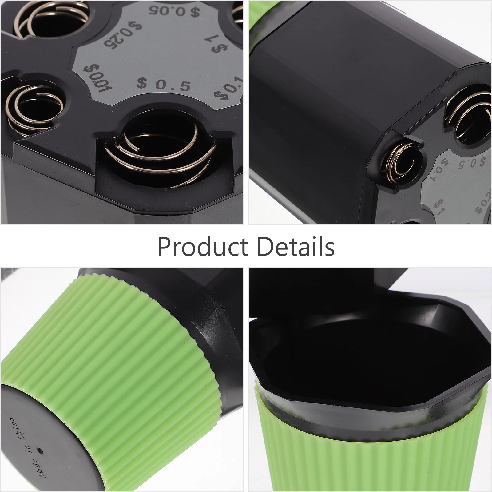 Automatic Counting Holder Large Capacity Reusable Plastic Container for Loose Change Desktop Vehicle Coin Organizer