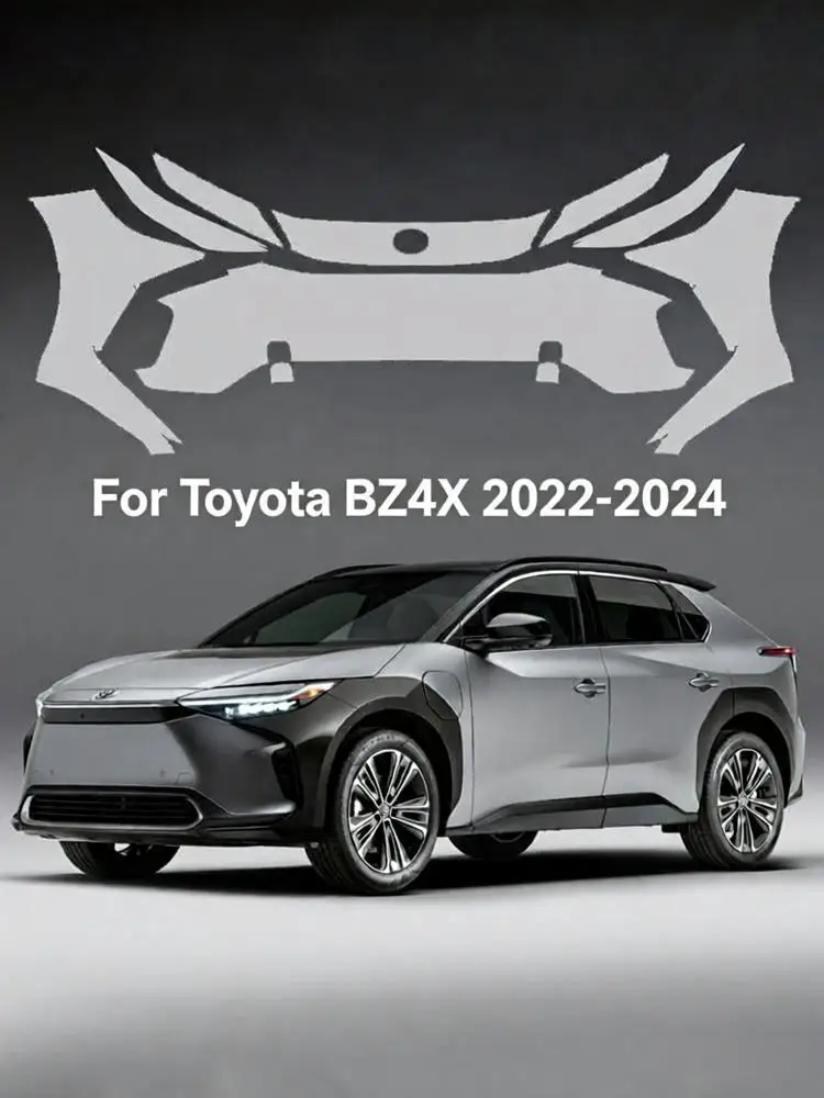 For Toyota BZ4X 2022-2024 TPU Bumper Scratch-Resistant Self-Healing Paint Protection Film Invisible Pre-cut PPF ﻿Kit