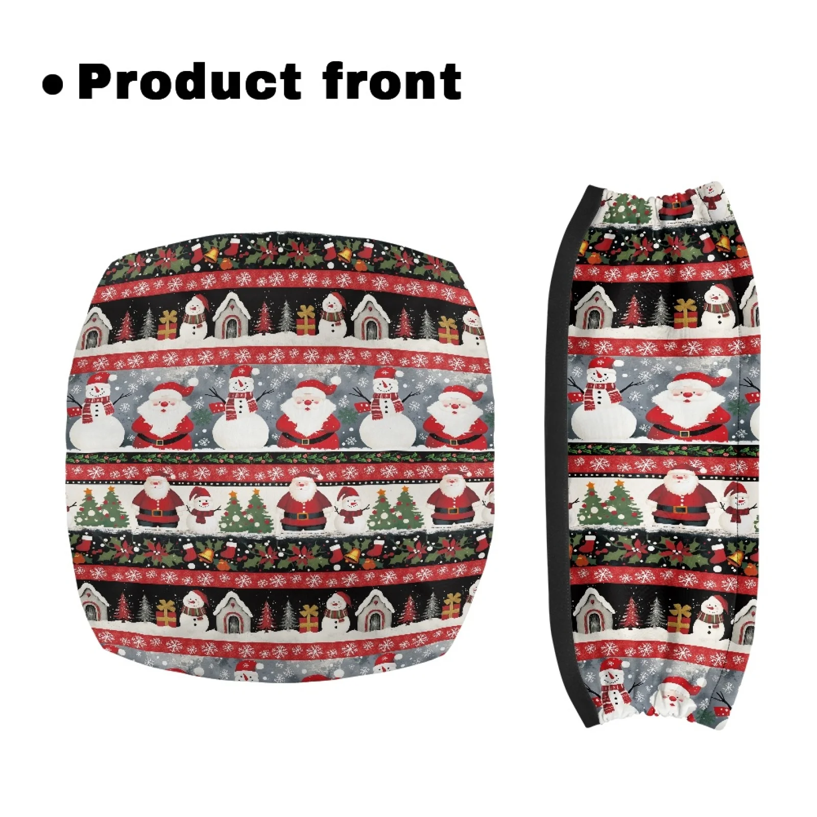 Coloranimal Non-Slip Cover Dust Proof Pack of 2 Walker Seat Cushion Cover for Senior for Street Scenes Christmas Santa Snowman