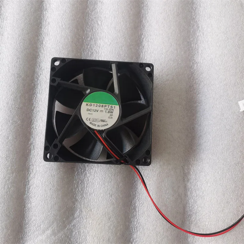 

8cm DC Fan KD1208PTS1 80x80x25mm 12V 1.8W 2 Wire High Airflow Industrial Ventilation Cooling Fan