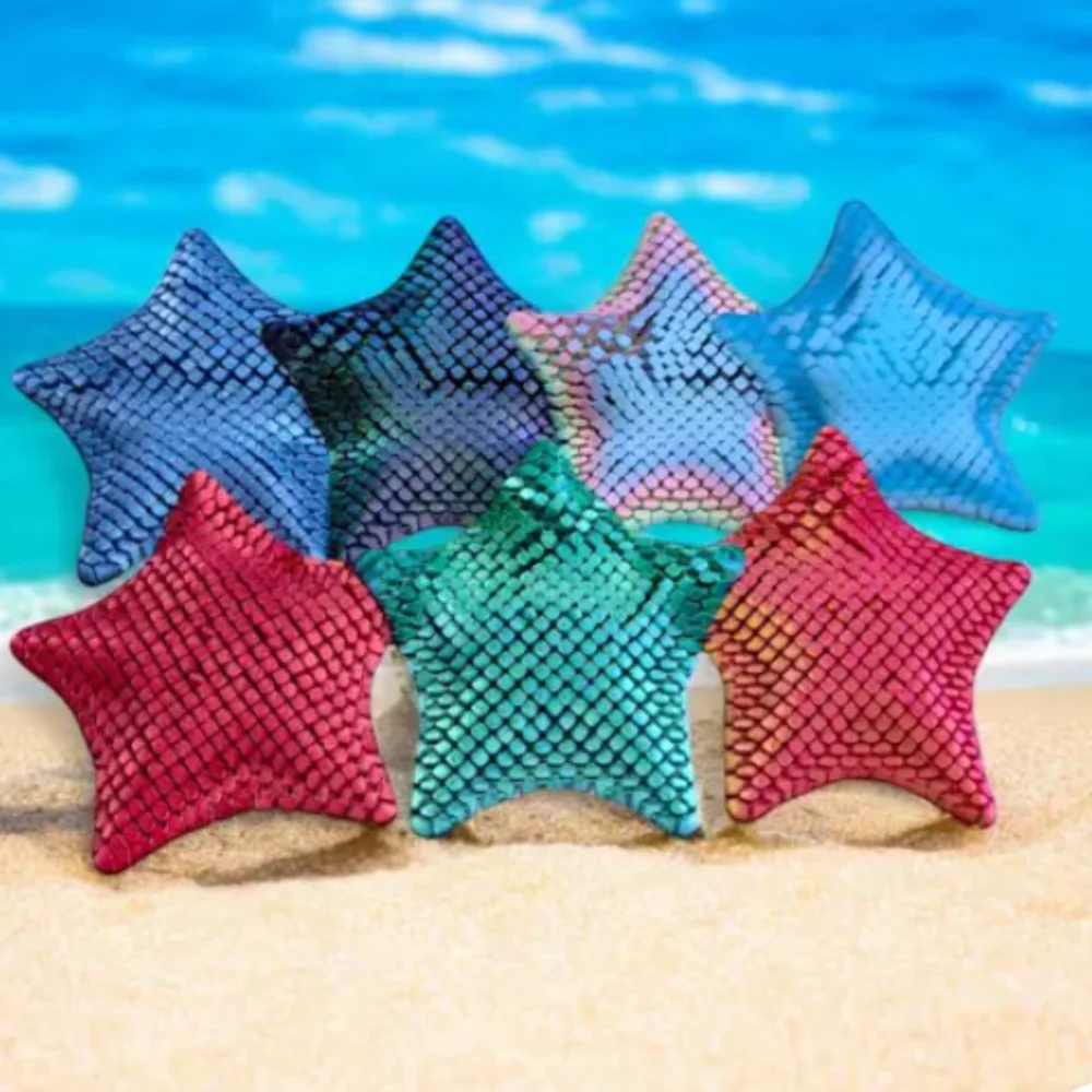 5.5inch Starfish Decompression Toys Articulating Moveable Joints Starfish Decorative Ornaments Multi-color 3D Printed Toy Adult