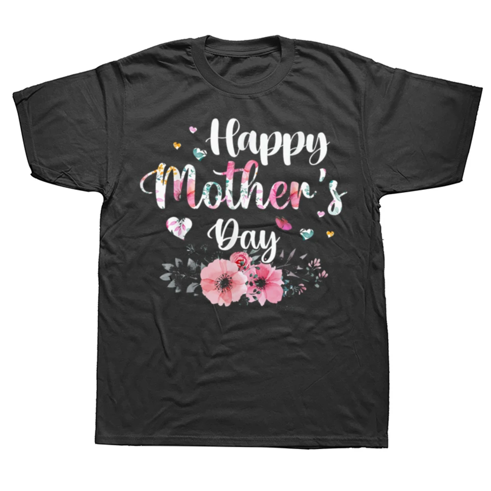 Fröhlicher Muttertag 2026 Niedliche Blumenmotive für Frauen Mama Oma T-Shirts Humorvolle Streetwear T-Shirts Kurzarm Unisex Lockere Kleidung – Detail 2