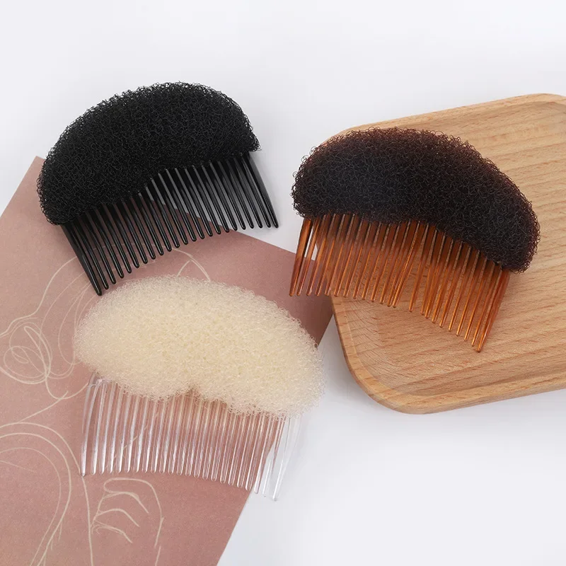 1Pcs Fashion Comb Women Hair Styling Clip Portable Sponge Fluffy Plastic Stick Bun Maker Braid Tool Hairpin Hair Accessories