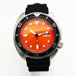 Fashion Waterproof Automatic Watch Men Sapphire Crystal Stainless Steel NH35 Automatic Mechanical Men's watch Abalone Orange