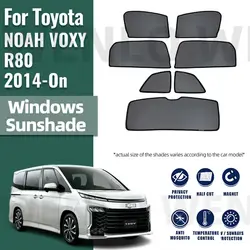 For Toyota NOAH VOXY R80 2014-2023 Magnetic Car Sunshade Shield Front Windshield Frame Curtain Rear Side Window Sun Shades