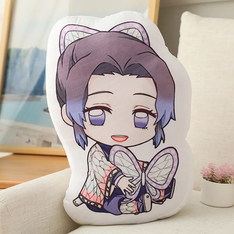 Kawaii Demon Slayer Nezuko Cuddly Toy Anime Tanjirou Pillows Doll Cute Shinobu Sofa Cushions Stuffed Doll Pendants 12CM 45CM