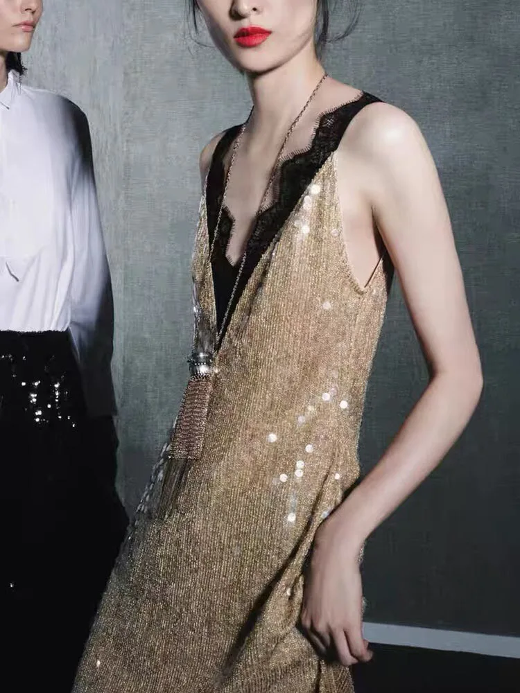 وصل حديثًا لشتاء 2025 دانتيل أنيق للنساء مع زخرفة خرزية واحدة إلى واحد Quali Ele Sle Svel Par...