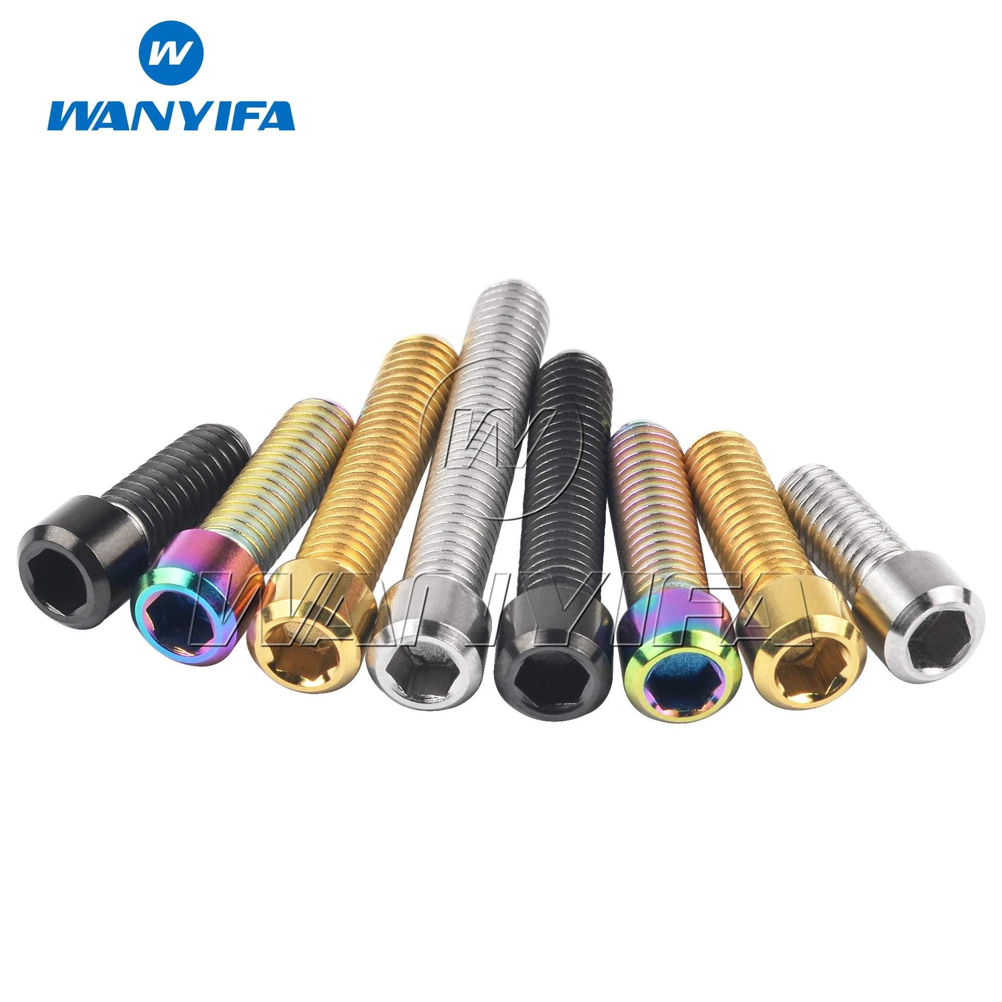 Wanyifa Titanium Bolt M4 X 10 13.5 15 20 25mm Allen Key Small Head Screw for Bicycle Rear/front Derailleur H/L Adjustment