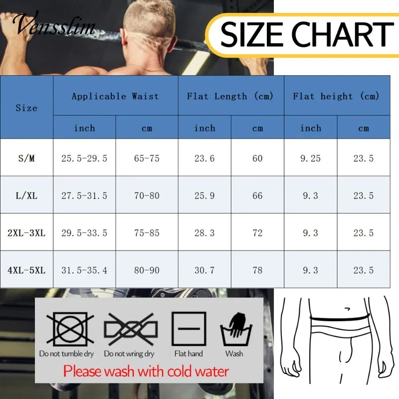 Vensslim Body Shaper Slimming Fat Burner Corset Men Weight Loss Waist Trainer Belt Zipper Belly Trimmer Slim Tummy Control Strap