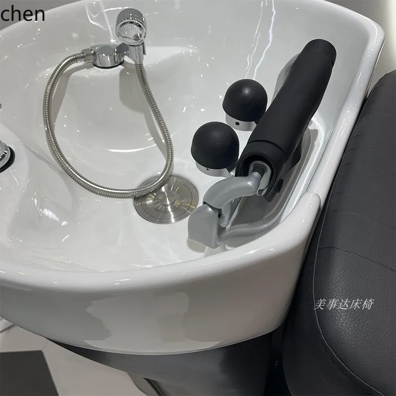 YFY  hair salon special short shampoo bed barber shop half lying flush bed simple new product