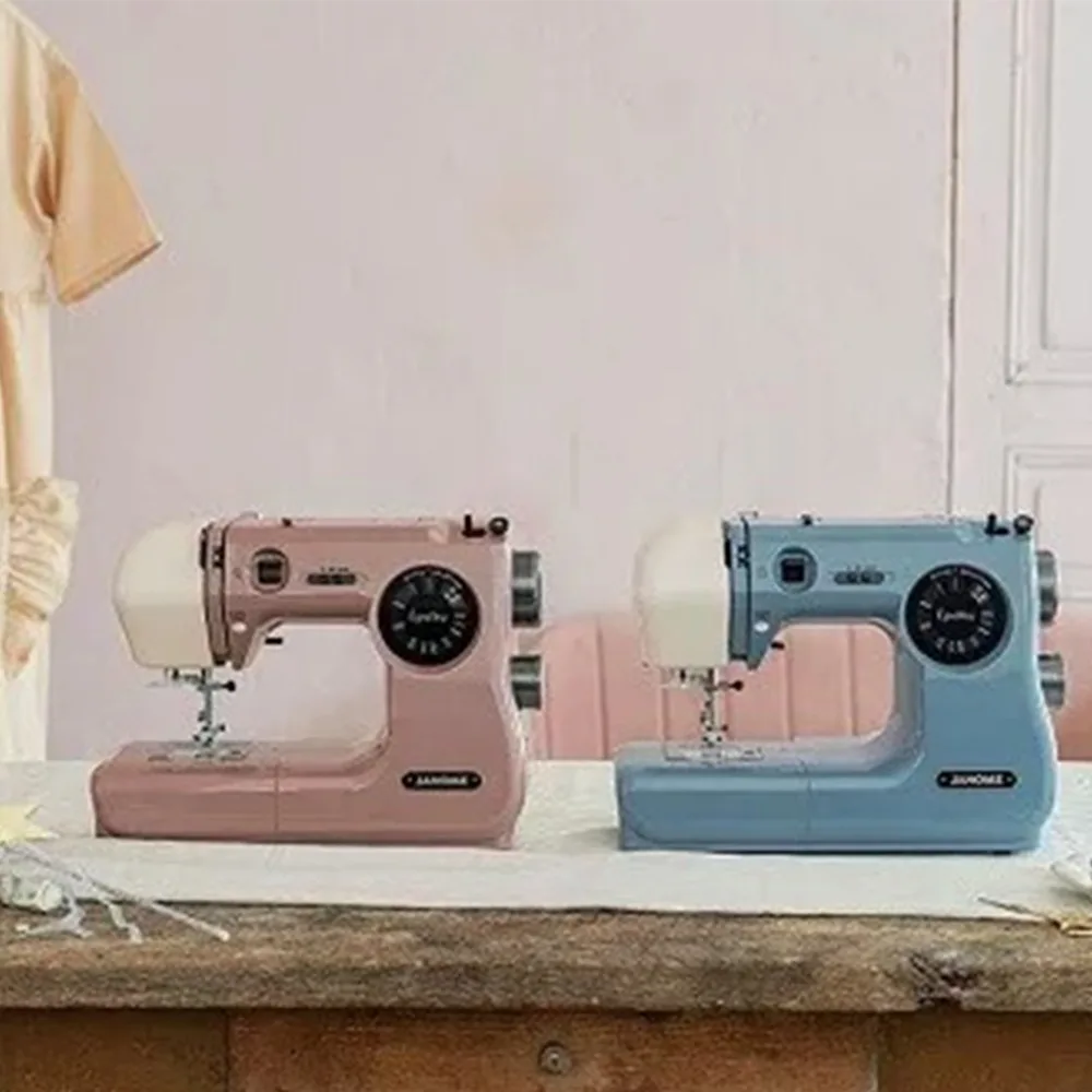 Portable Sewing Machine Mini Electric Household Crafting Mending Overlock 12 Stitches with Presser Foot Pedal Beginners