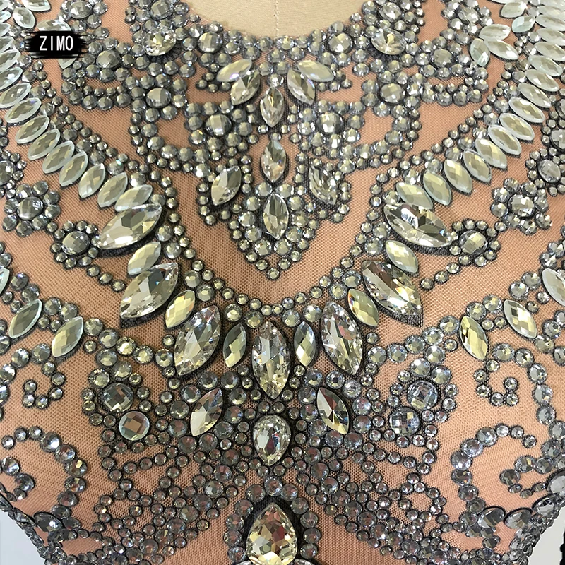 drag queen kostuums sprankelende strass lange mouwen jurk mesh doorzichtige zwarte feestdanser show verjaardag club vieren slijtage