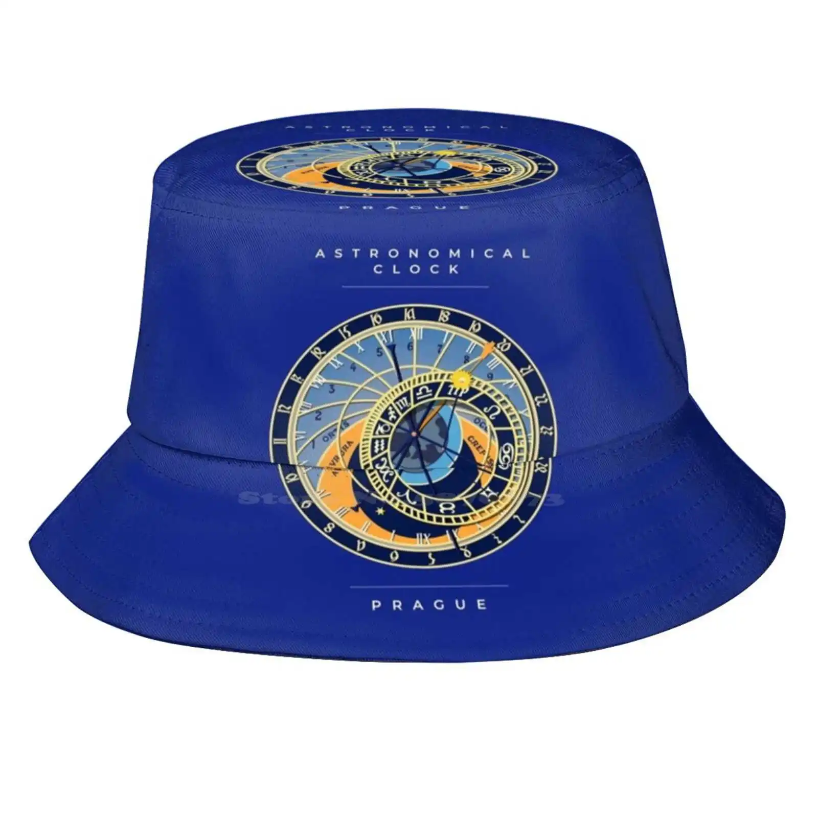 Astronomical Clock Prague Sun Cap Fisherman Hat Bucket Hats Space Science Astronomy World Earth Prague Astronomicalclock