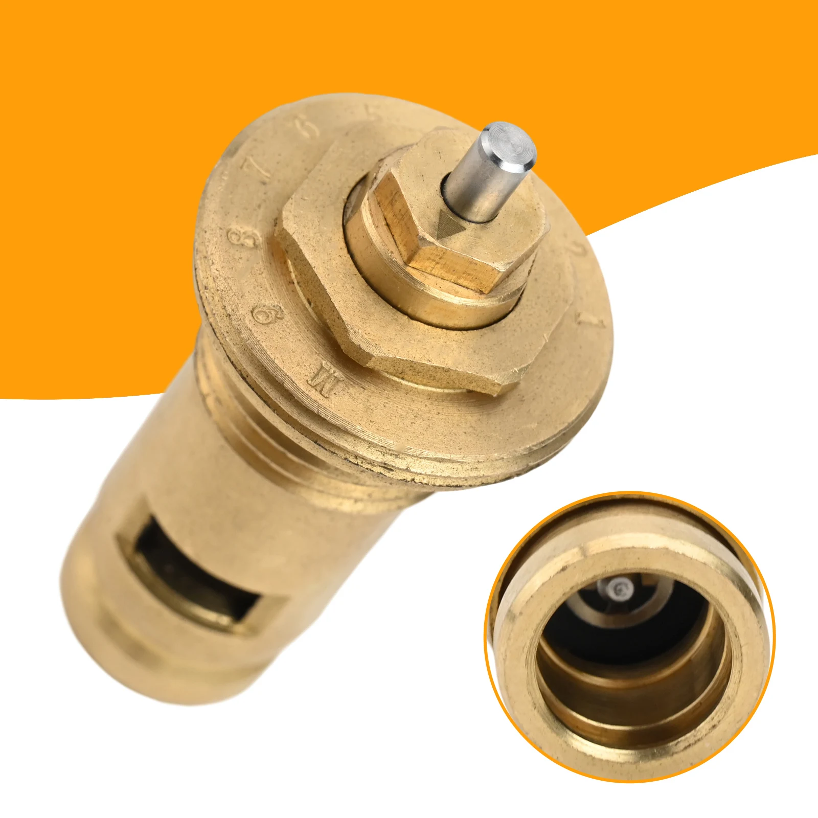 Brass Radiator Valve Insert M30 X 1.5 Valve Thermostat Insert 1/2 Inch For Underfloor Heating Spreader Circuit Distribution