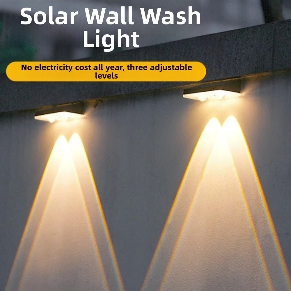 Ściemnialna lampa solarna panelowa, 3 kolory, wodoodporna, solarne lampki na ogrodzenie, automatyczne oświetlenie nocne, oświetlenie dekoracyjne.