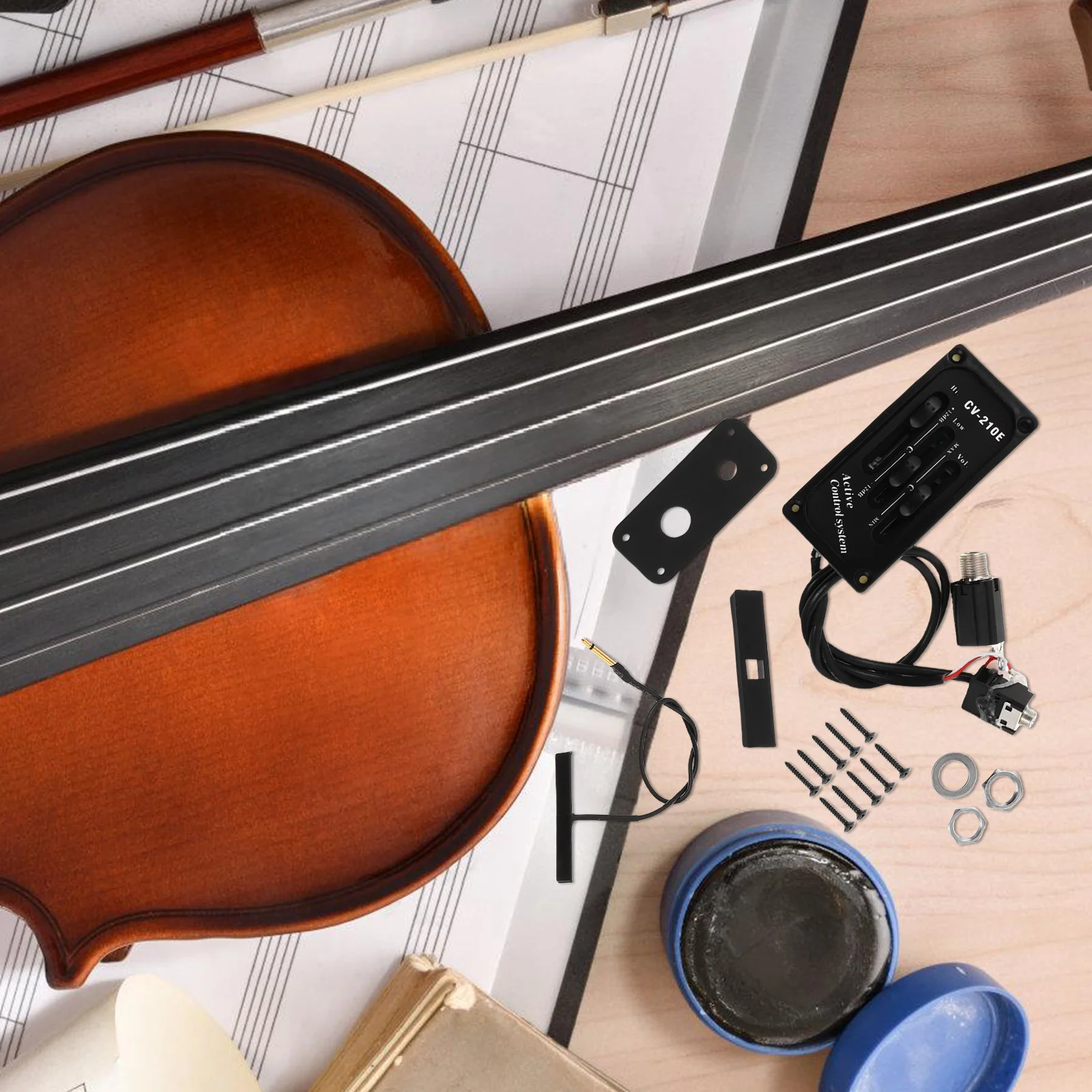 

Violin Pickup Plastic Replacement Part for Acoustic Instrument Classical Saddle Electric Accessory