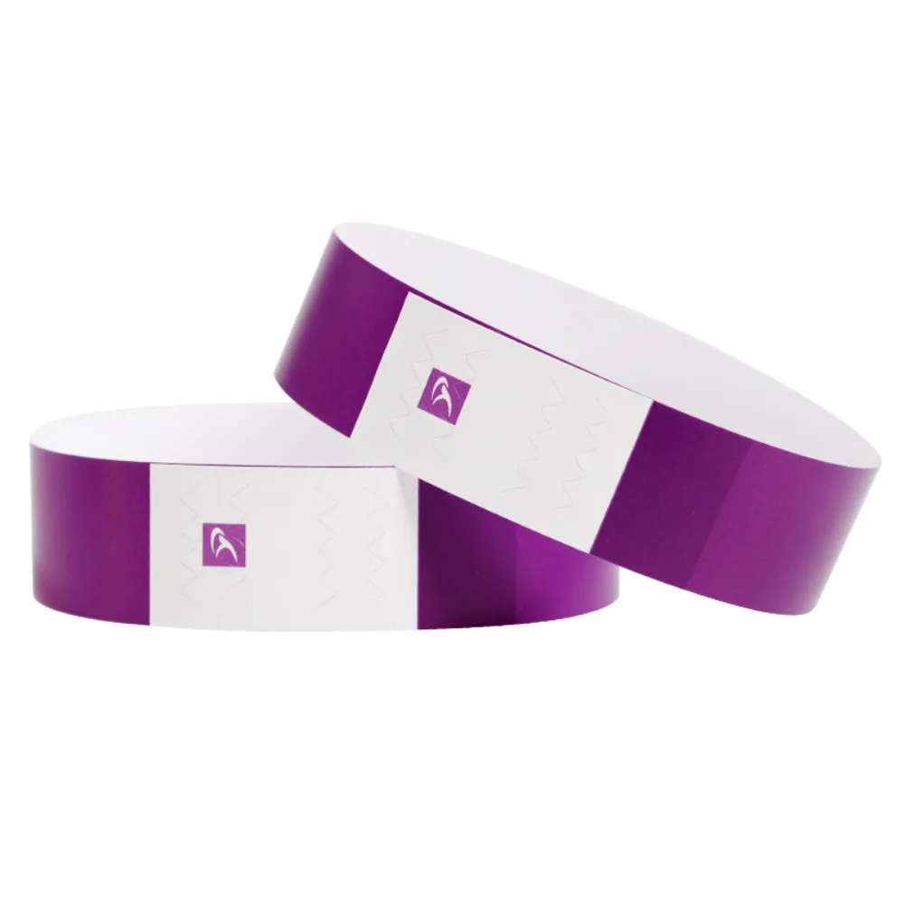 100 Pcs Paper Tyvek Wristbands Ticket Bar Identity Party Disposable Wristbands Waterproof Playground Synthetic Paper Wrist