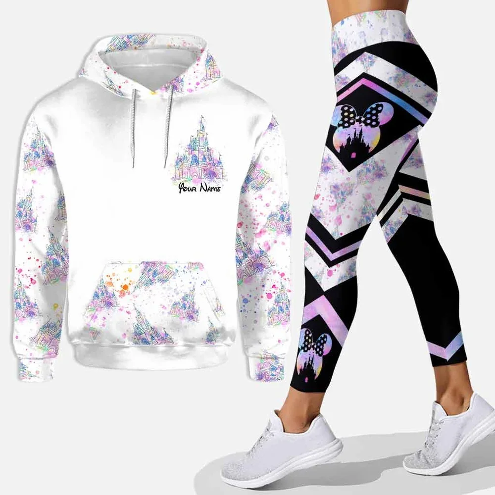 

Disney Mickey Mouse Ears Magic Castle Gift Personalized Hoodie and Leggings Women's Sweatshirt Yoga Pants Set