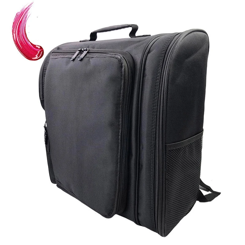 

Women professional portable Makeup backpack artist cosmetic storage bag embroidery tool box Travel Shoulder Cosmetic hand bags
