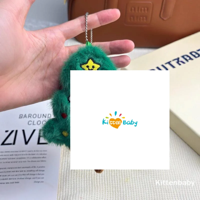 Leuke cartoon pluche kerstboom pop hanger creatieve rugzak hangend ornament decoratief