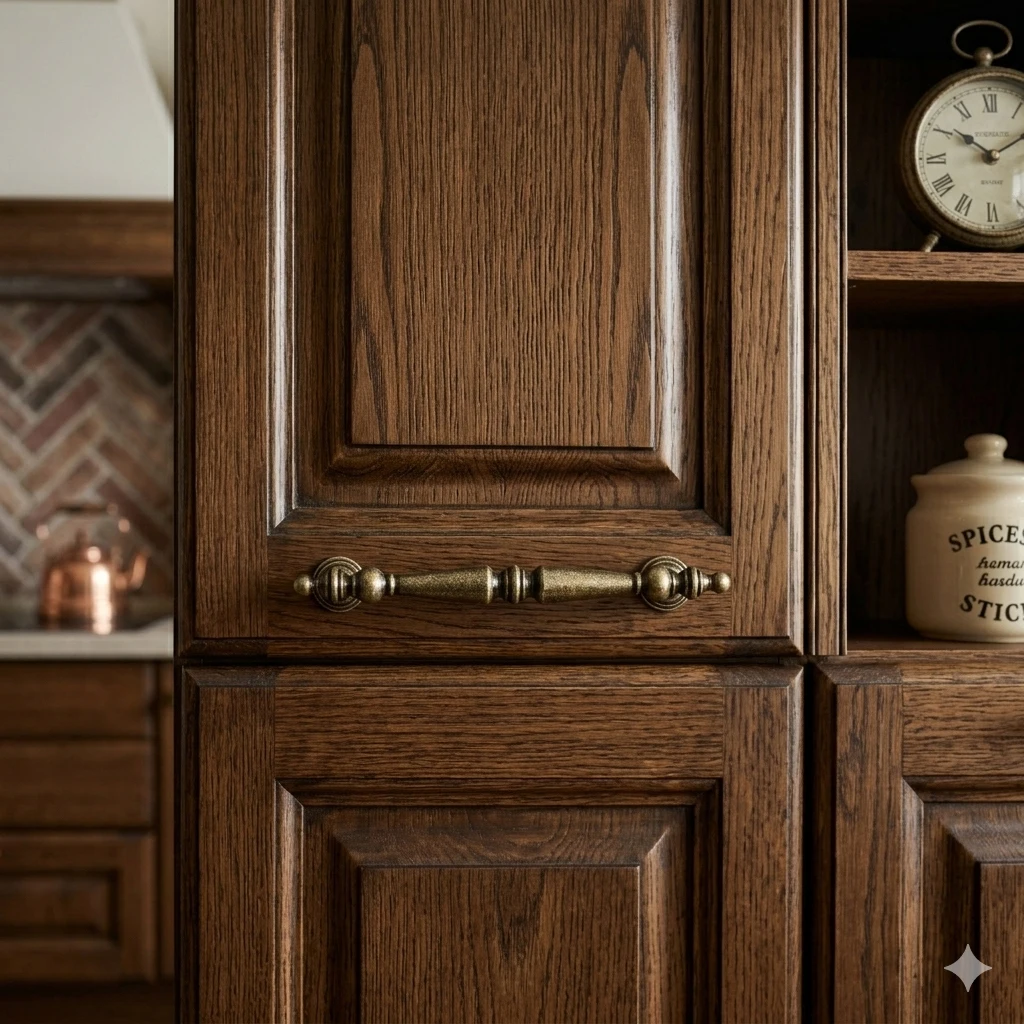 Antique aluminum alloy Cabinet Pulls, Classic Spindle Furniture Handles for Dresser Drawers and Kitchen Cupboards