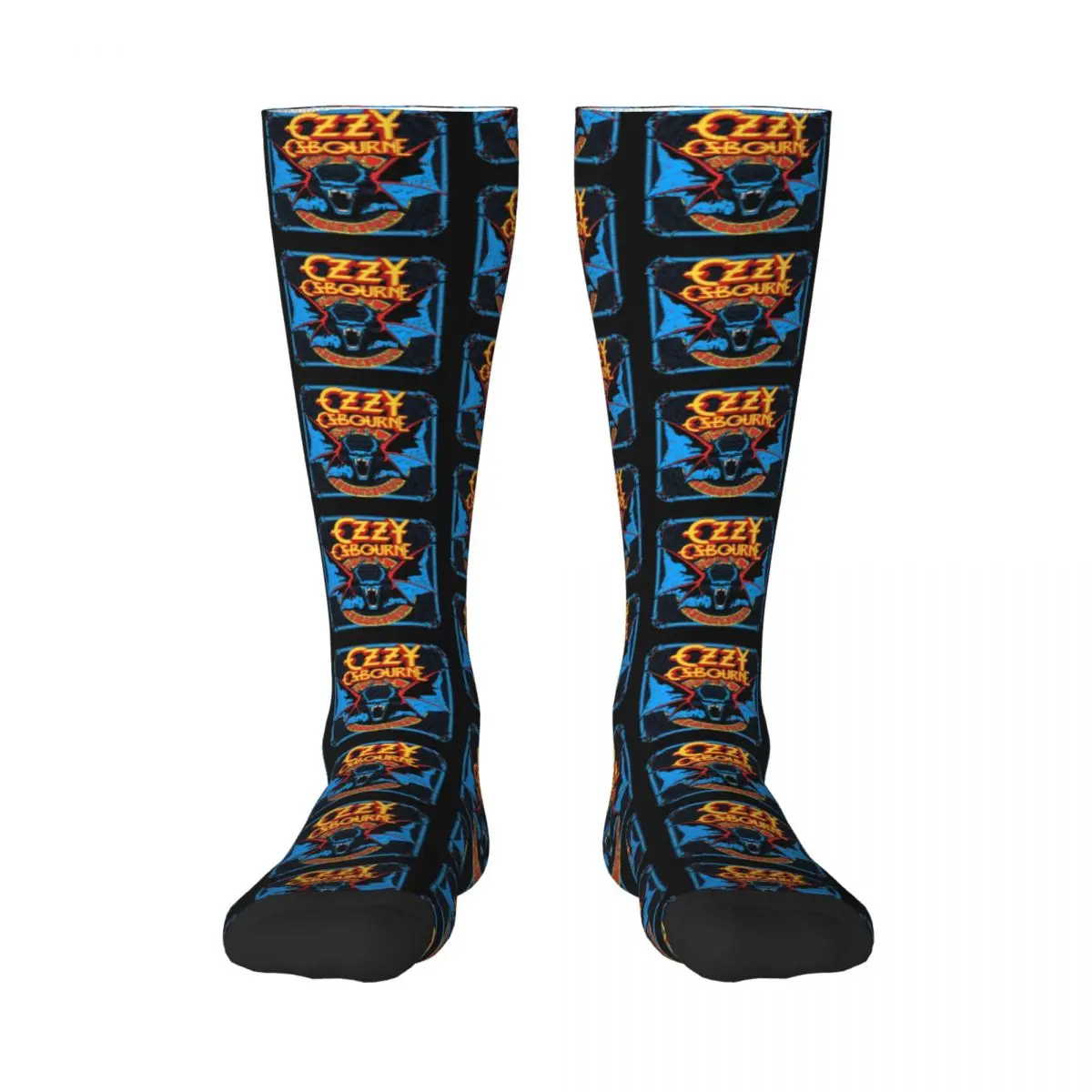 Cute Ozzy Osbourne Stockings Women Girl 3D Printing Prince Of Darkness Football Sports Thigh High Socks