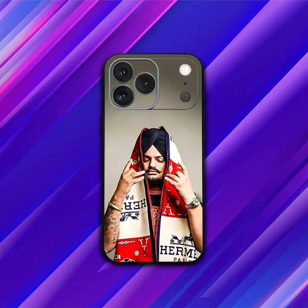 Funda de teléfono S-Sidhu Moose 295 Wala para iPhone 17,16,15,14,13,12,11,Pro,Max,Plus,X,XS,SE4,E,Mini,funda negra suave