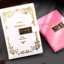 A5 B6 Handbook with Lock Password Book Creative Thickening Couple Diary Student Gift Birthday Notebook Sub