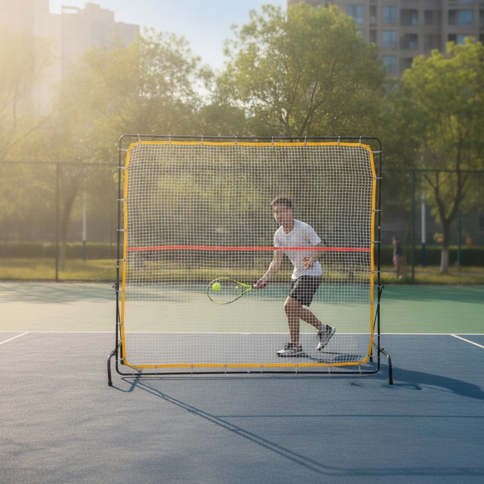 Tennis Rebound Net Sturdy Tennis Rebounder Net Long-Lasting Quick Assembly for Coaches, Backyard, Driveway