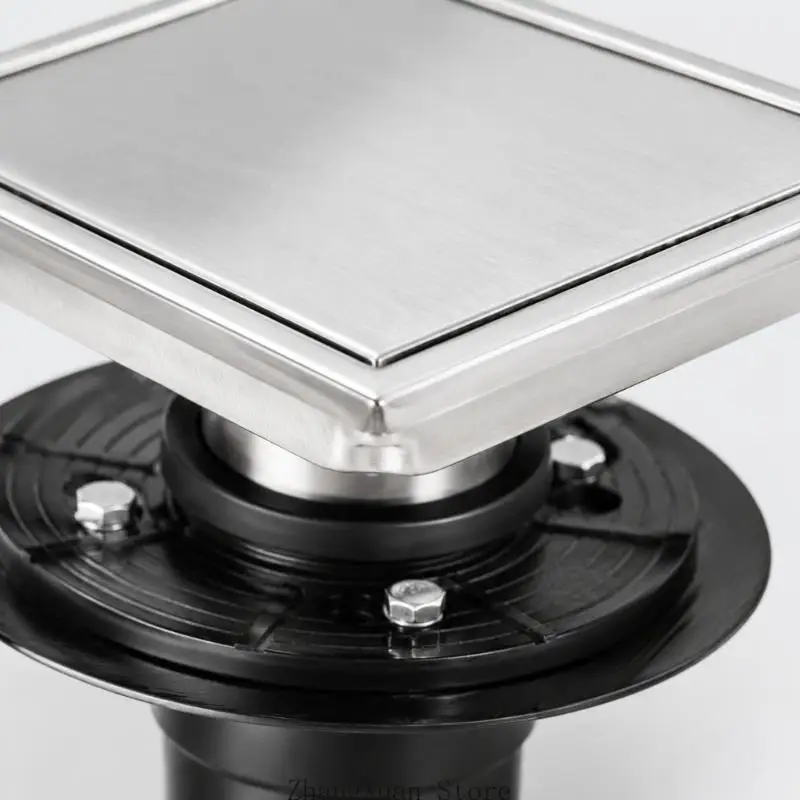 Grade 304 Steel Bathroom Drain with a Square Profile for Shower Floor Water 3XUF