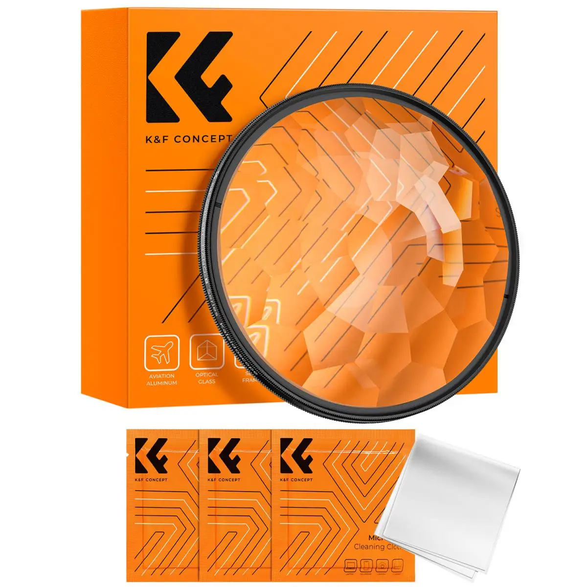 

K&F Concept 67mm Kaleidoscope Special Effect Filter with Three Cleaning Vacuum Cloths NANO-B Series 77mm 82mm 58mm 72mm 79mm