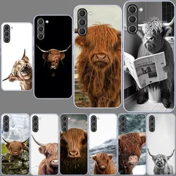 Cute Highland Cow Phone Case for Samsung A17 A37 A57 A55 A35 A25 A15 A54 A14 A24 A34 A13 A23 A33 A53 A07 A05S A04S A03 A73 Galax