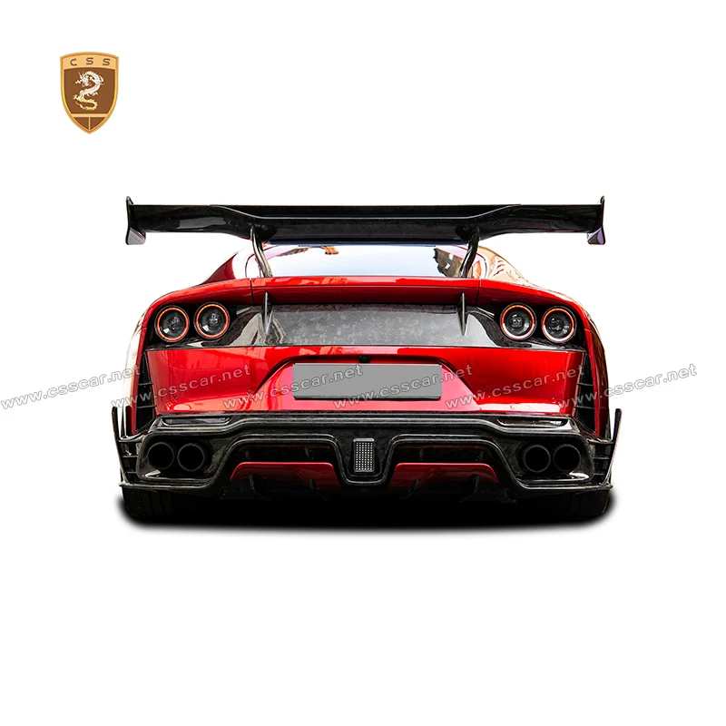 

New Real Carbon Fiber Ferrari Spoiler Accessories For Ferrari 812 Superfast 2017-2021 MSY Styke Tail Rear Trunk Spoiler Lip Wing