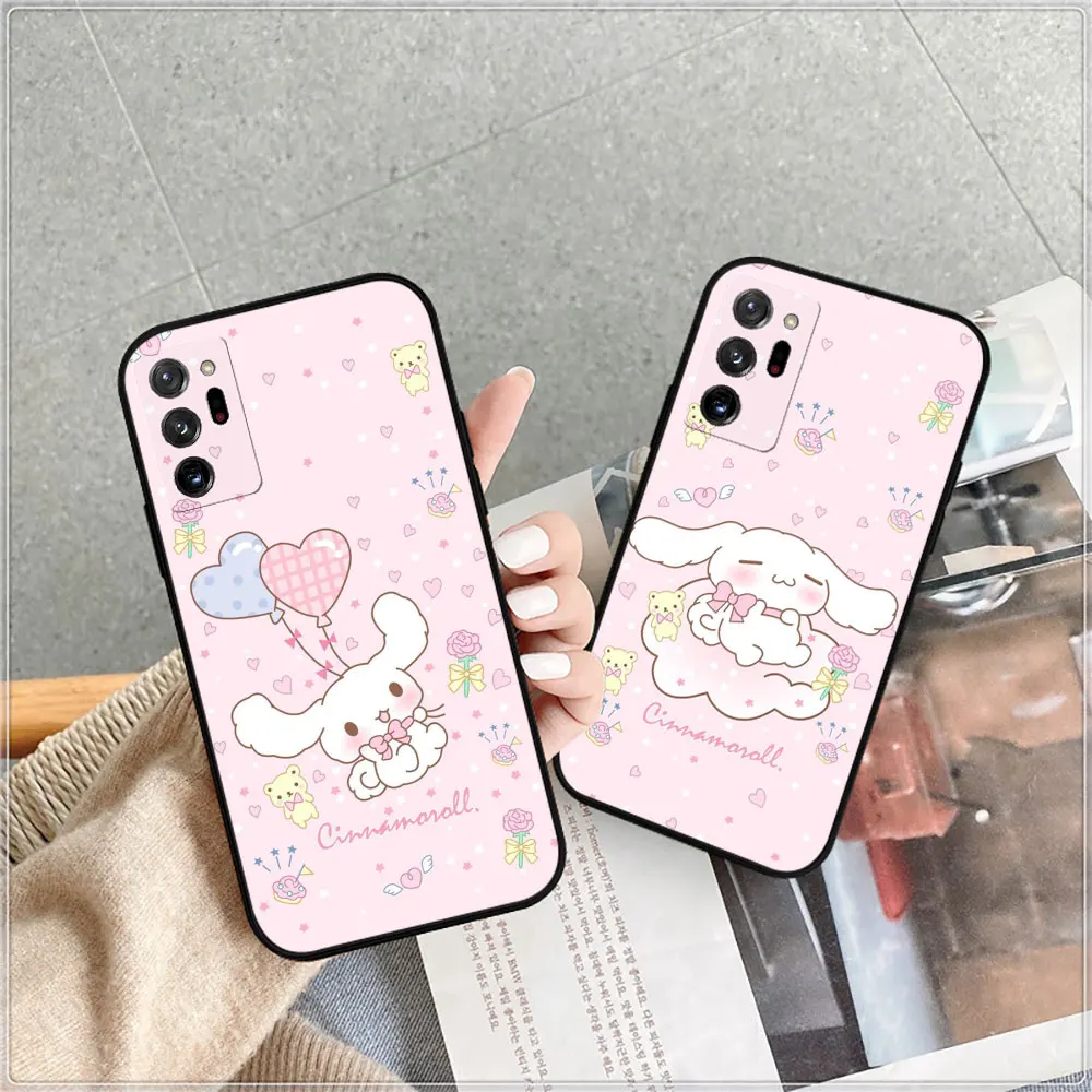 Cartoon Cinnamoroll Case For Samsung Galaxy Note 20 10 Ultra Plus A30 A24 A23 A22 A21S A20S A14 A13 A12 A11 A10 A10S A10E Cover