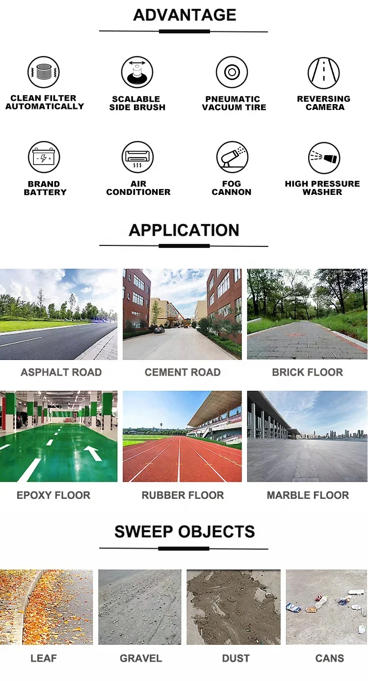 YG Customized Floor Sweeping Machine Car Sweeper Suction Sweeping Machine